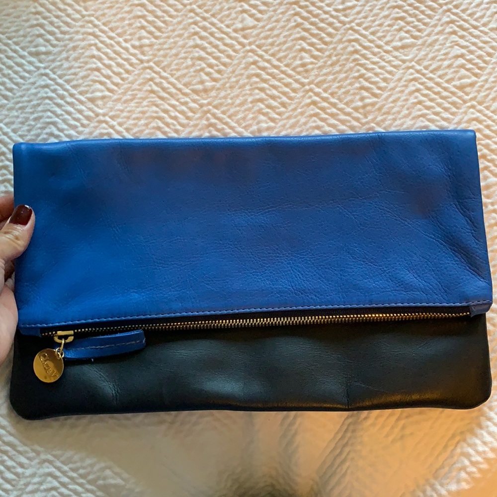 Clare V. Leather clutch.